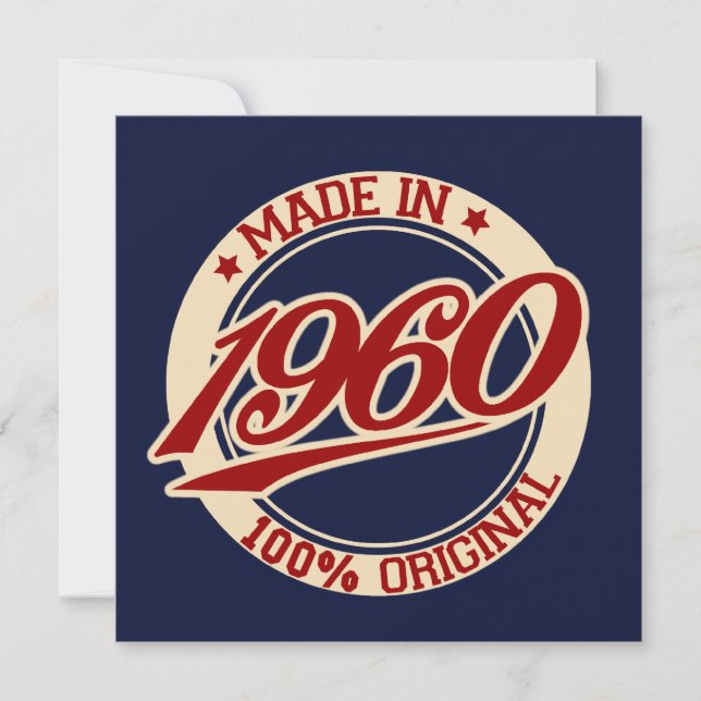 Tarjeta Hecho En 1960 (Anverso)