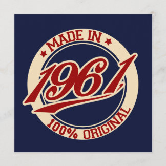 Tarjeta Hecho En 1961