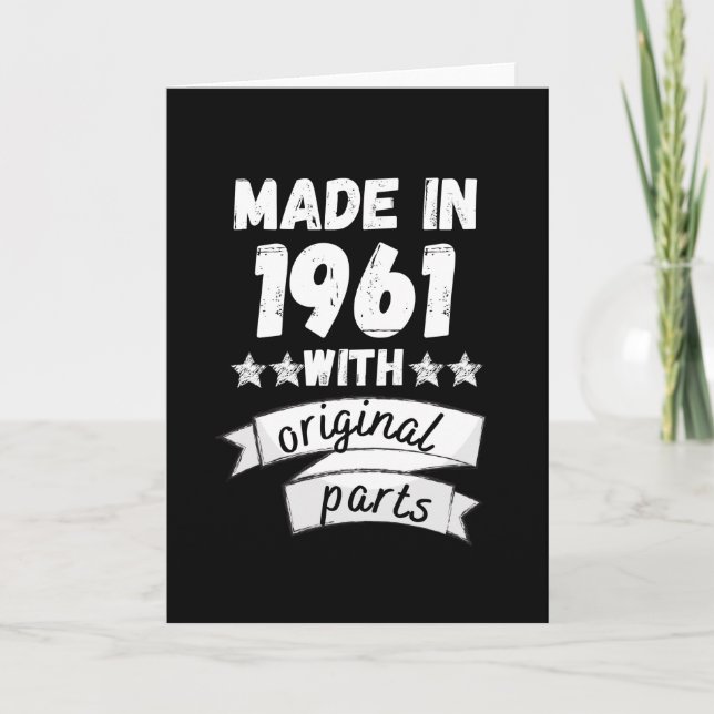 Tarjeta hecho en 1961 con piezas originales, (Anverso)