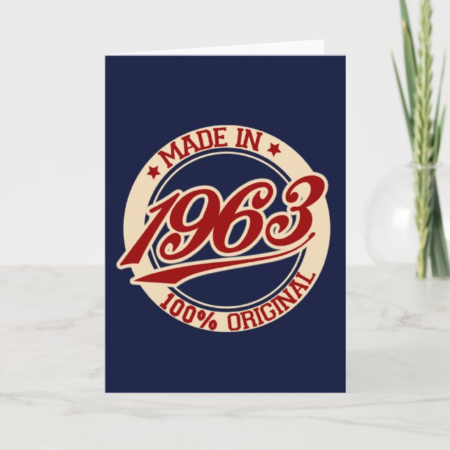 Tarjeta Hecho En 1963 (Anverso)