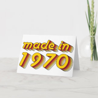 Tarjeta Hecho en 1970 (Yellow&Red)