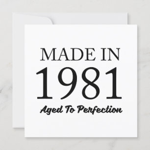 Tarjeta Hecho En 1981