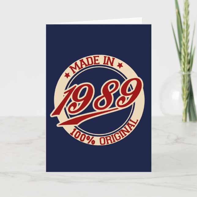 Tarjeta Hecho En 1989 (Anverso)