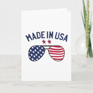 Tarjeta Hecho en Estados Unidos Bandera de Estados Unidos