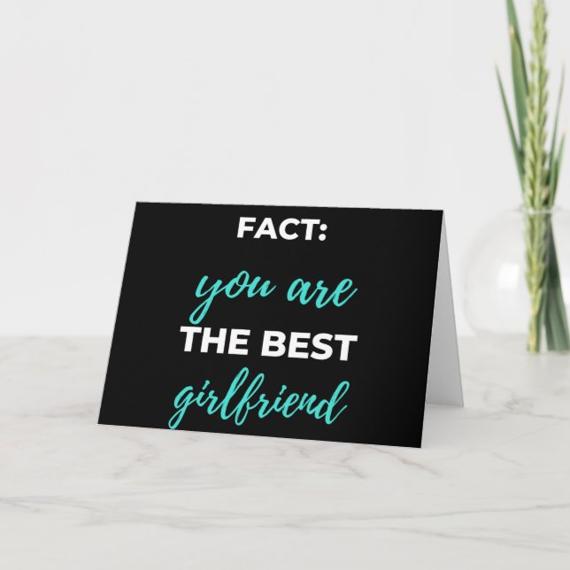 Tarjeta Hecho: Eres La Mejor Novia (Anverso)