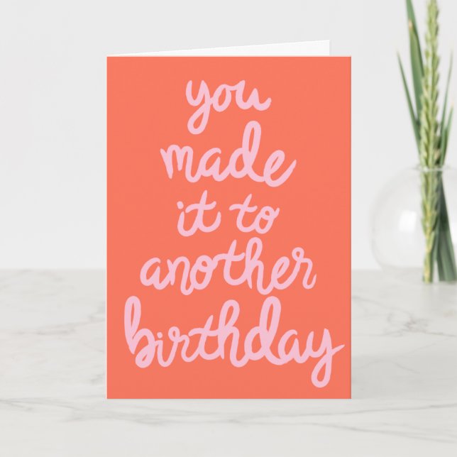 Tarjeta Hecho le a otro cumpleaños (Anverso)