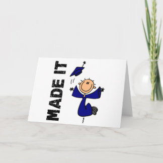 Tarjeta HECHO LE la figura graduación del palillo