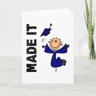 Tarjeta HECHO LE la figura graduación del palillo