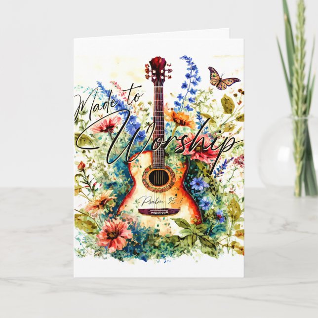 Tarjeta Hecho para Adorar Saludo (Anverso)