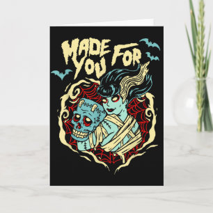 Tarjeta Hecho para ti Amantes de Zombies Frankenstein San 