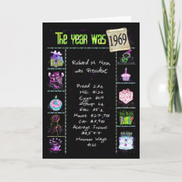 Tarjeta Hechos 1969 de las curiosidades de la diversión