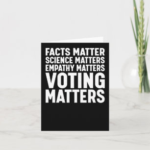 Tarjeta Hechos Ciencia Votar Como Pegatina Liberal Demócra
