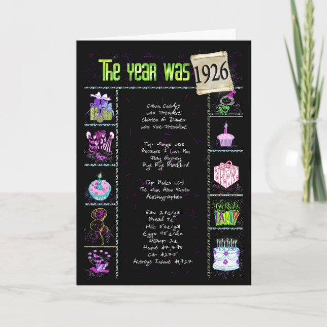 Tarjeta Hechos Divertidos De 1926 (Anverso)