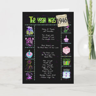 Tarjeta Hechos Divertidos De Cumpleaños De 1946