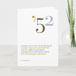 Tarjeta Hechos Divertidos De Cumpleaños De 1952