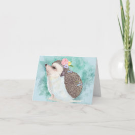 Tarjeta Hedgehog de color dulce