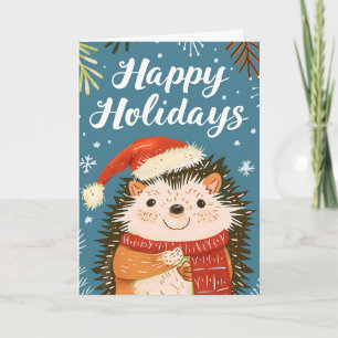 Tarjeta Hedgehog festivo