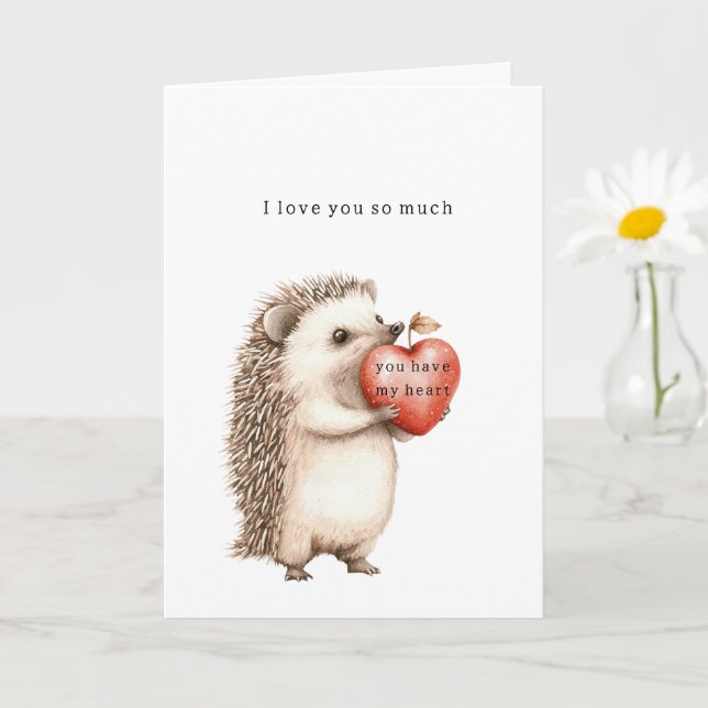 Tarjeta Hedgehog Love So Much (Planta pequeña)