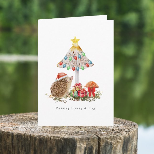 Tarjeta Hedgehog Navidades Holidays Woodland Mushroom (Subido por el creador)