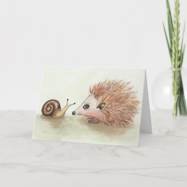 Tarjeta Hedgehog y Snail (Anverso)