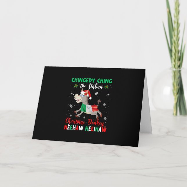Tarjeta HEEHAW El burro de Navidad | Regalos para amantes  (Anverso)