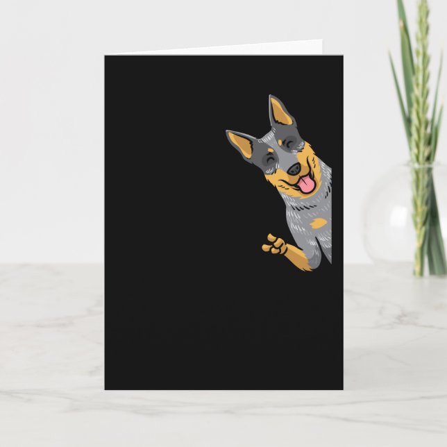 Tarjeta Heeler de perro de ganado australiano (Anverso)