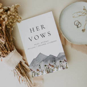Tarjeta HEIDI Boho Mountain Wildflower, su Boda promete