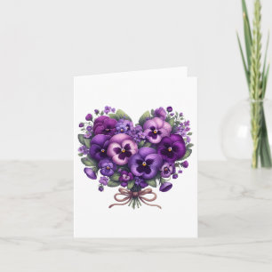 Tarjeta Heimer Pandora Floral Púrpura Dementia Heimers Awa