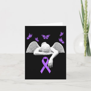 Tarjeta Heimerheimer's Awareness Angel Purple Ribbon Butte