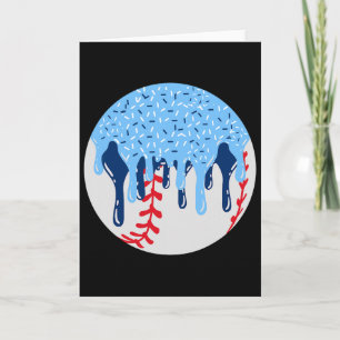 Tarjeta Helado Azul Bysebyll Goteo Con Goteo De Purpurina 