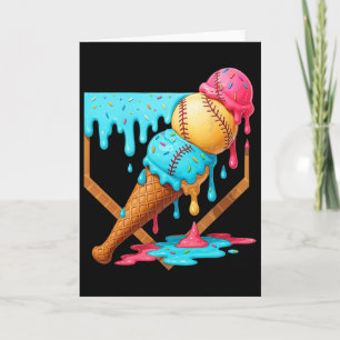 Tarjeta Helado Bysebyll Goteando Divertido Hombre Bysebyll