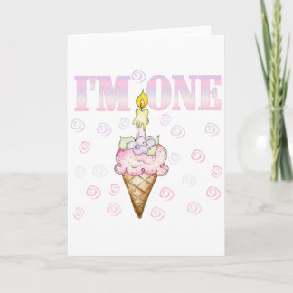 Tarjeta Helado Cream Cone Primera camiseta de cumpleaños