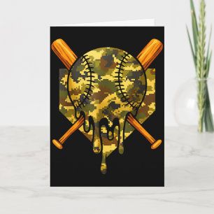 Tarjeta Helado de béisbol camuflaje niños béisbol juvenil