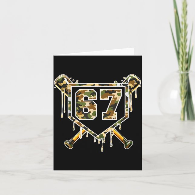 Tarjeta Helado De Béisbol Goteo 67 Camuflaje Seis Siete Di (Anverso)