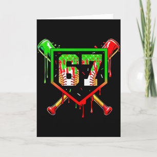 Tarjeta Helado De Béisbol Goteo Número 67 Jugador 6 7 Chri