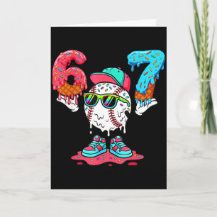 Tarjeta Helado De Béisbol Goteo Número 67 Jugador Cumpleañ