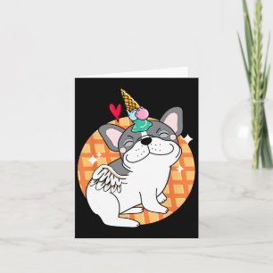 Tarjeta Helado de Bulldog Francés Cumpleaños de Frenchie
