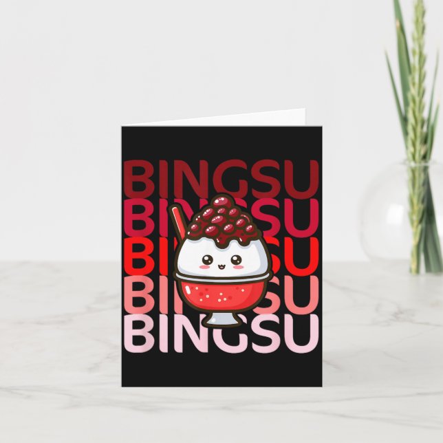 Tarjeta Helado de Corea Bingsu lindo Verano Comida coreana (Anverso)