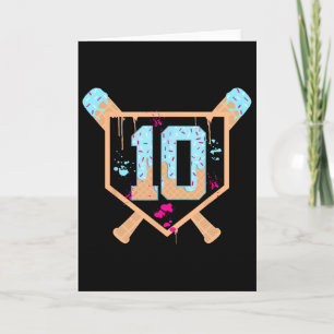 Tarjeta Helado de cumpleaños 10 años Bysebyll Drip 10º cum