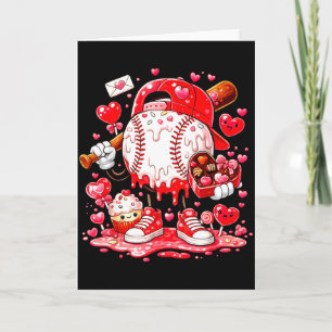 Tarjeta Helado de goteo de béisbol niños jóvenes San Valen