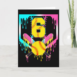 Tarjeta Helado de goteo de placa de home suave 6 cumpleaño