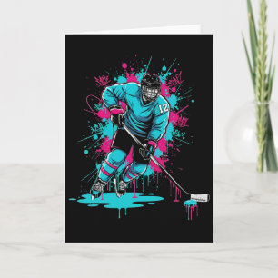 Tarjeta Helado de hockey sobre hielo goteo número 12 cumpl