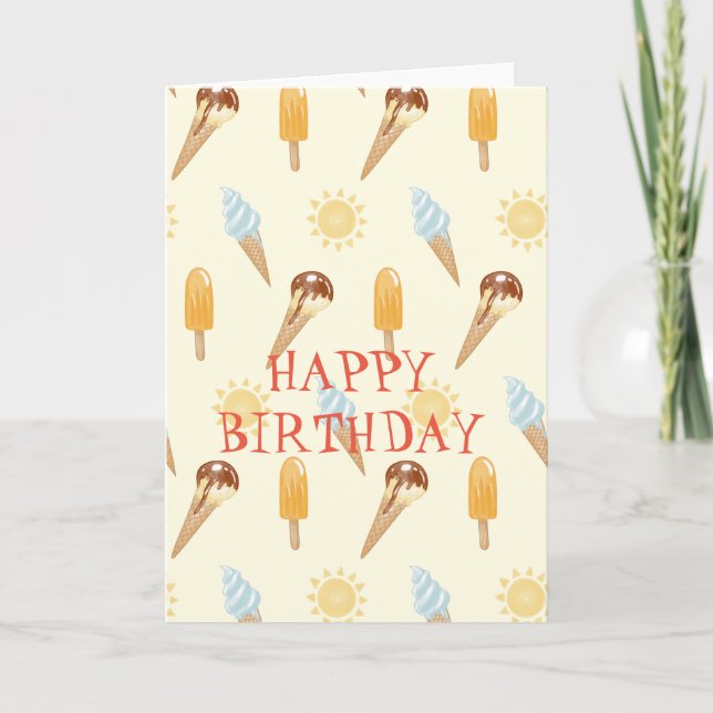 Tarjeta Helado de verano (Anverso)