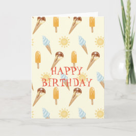 Tarjeta Helado de verano