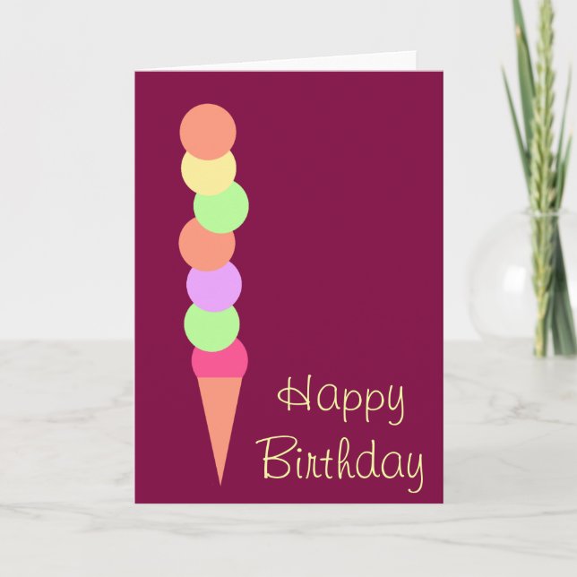 Tarjeta Helado de verano dulce (Anverso)