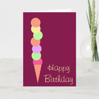 Tarjeta Helado de verano dulce