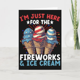 Tarjeta Helado del 4 de julio Helado Patriótico 