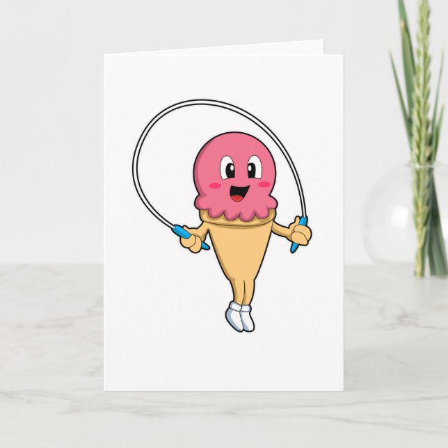 Tarjeta Helado en Fitness con Rope (Anverso)