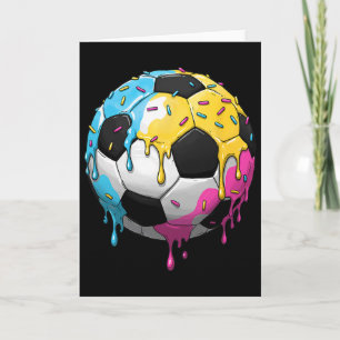 Tarjeta Helado Fútbol Gota De Billete Con Purpurina Colori