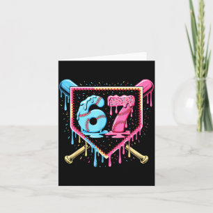 Tarjeta Helado que gotea béisbol 67 divertido meme seis si
